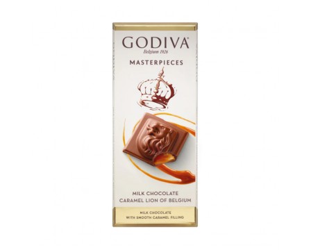 Masterpieces Godiva Caramel Filled Milk Chocolate Tablet, 86gr