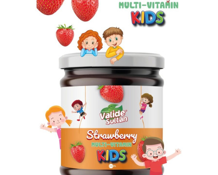 Dietary supplement for children with strawberries and vitamins