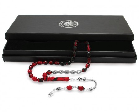 Original amber rosary for men with a special name