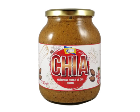 Healthy natural chia and carob seed cream