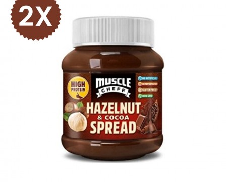 Muscle Chef Gluten-Free Hazelnut and Cocoa Cream – 350 grams X2