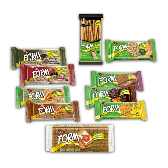 Assortment of healthy eti biscuits