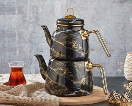 Samovar is a traditional Turkish steam tea