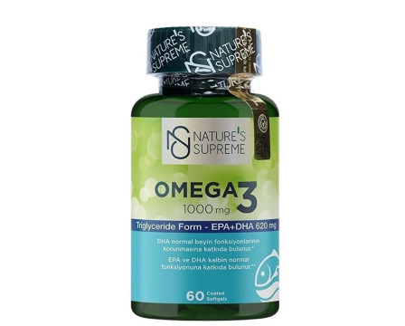Nature’s Supreme Omega 3 Pills, 60 Capsules