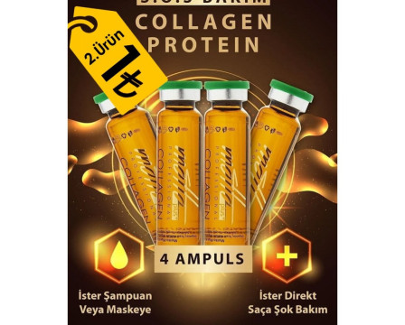 Hair ampoules with collagen and a complex of vitamins, 4 ampoules