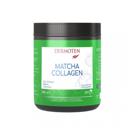 Matcha powder and collagen is a dietary supplement