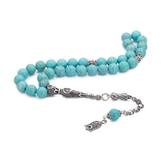 Sterling silver rosary with turquoise stone