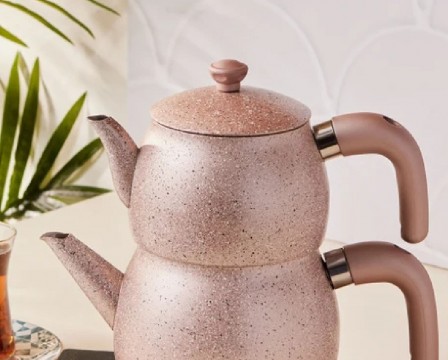 Two-piece steam Turkish tea set
